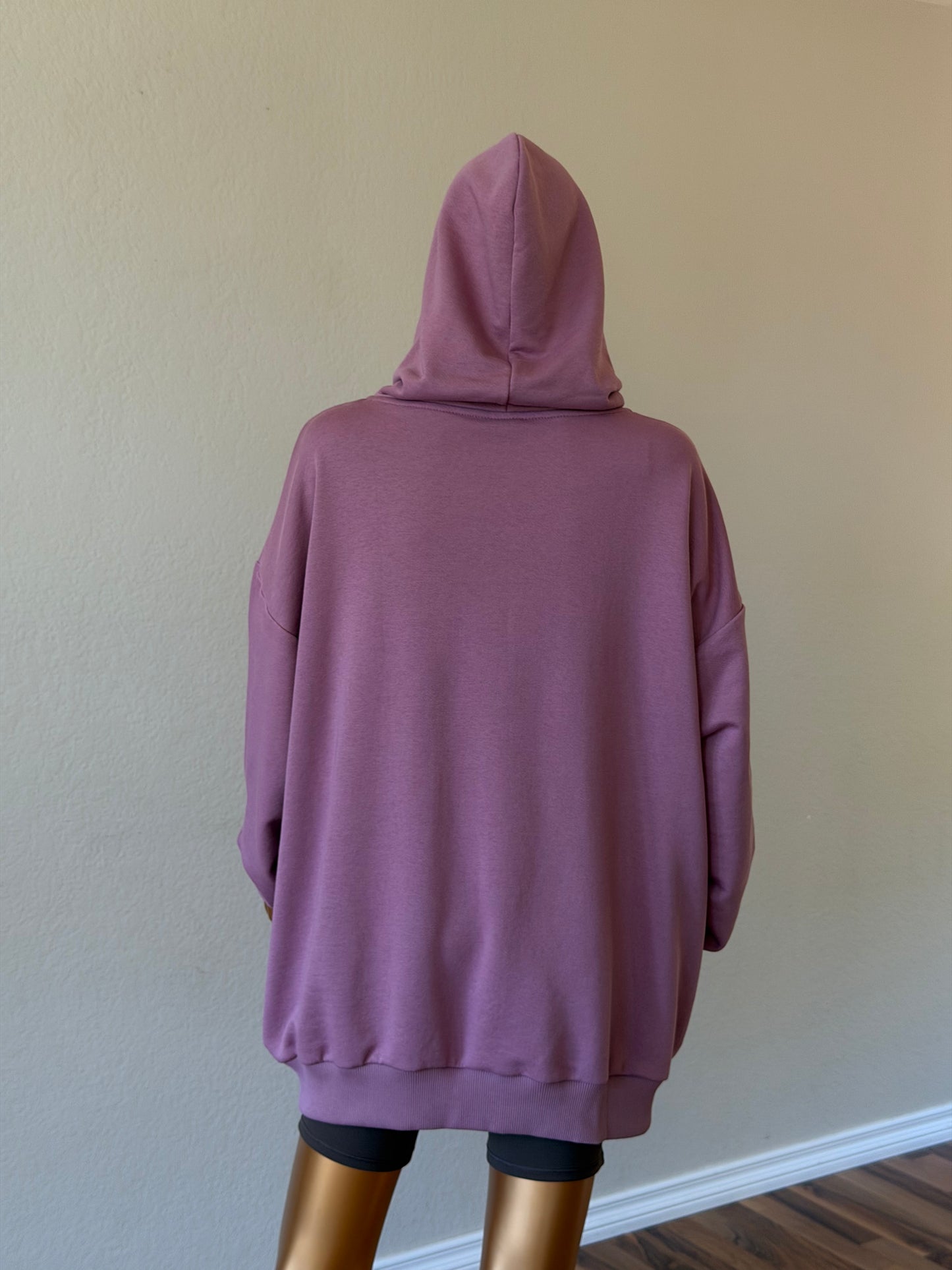 💜 Oversized Hoodie (Lightweight, No Fleece) · Lilac