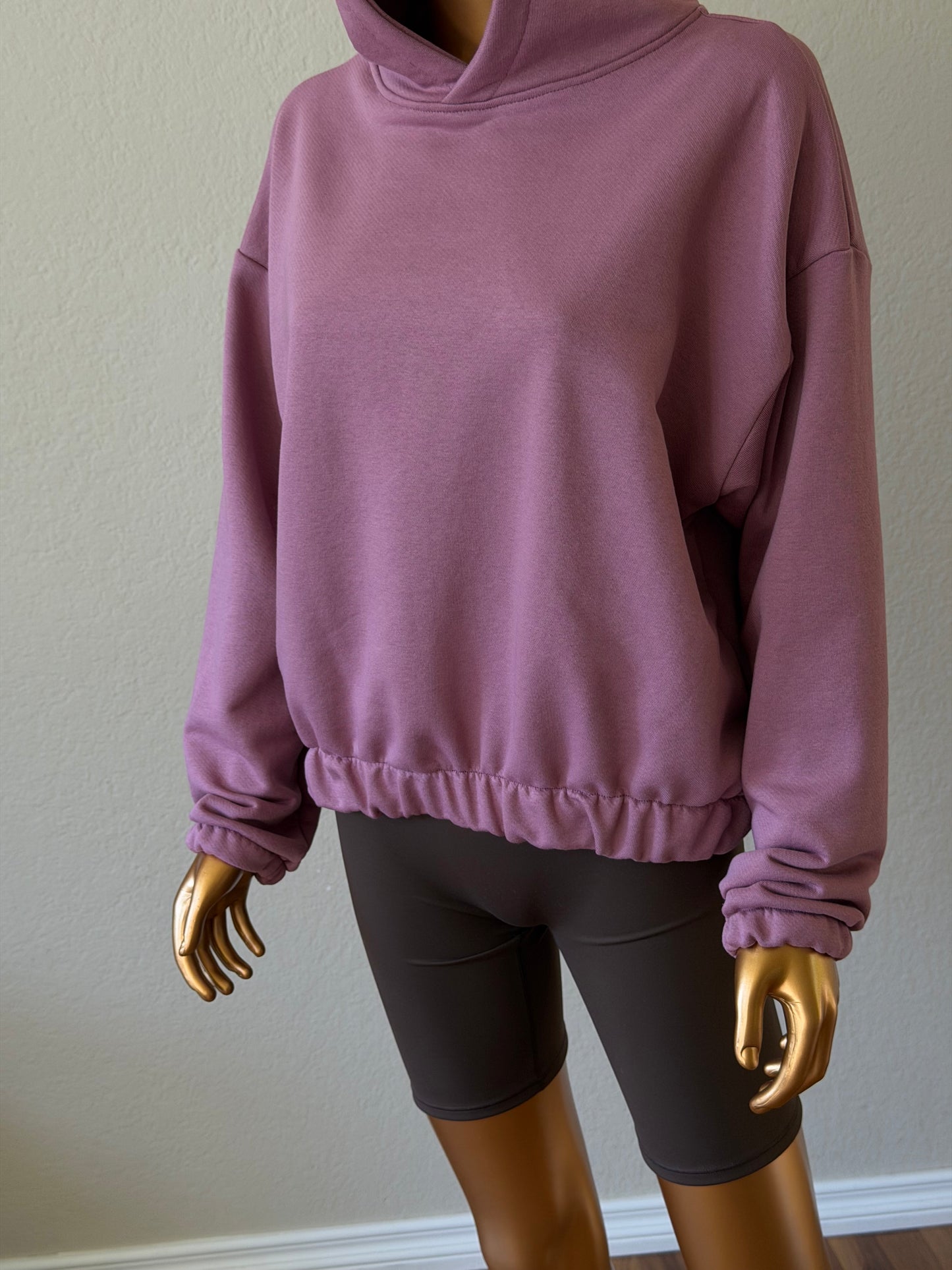 💜Women's Hoodie - Elastic Hem (One Size)