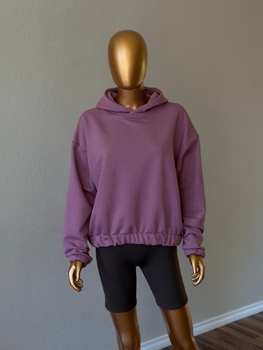💜Women's Hoodie - Elastic Hem (One Size)