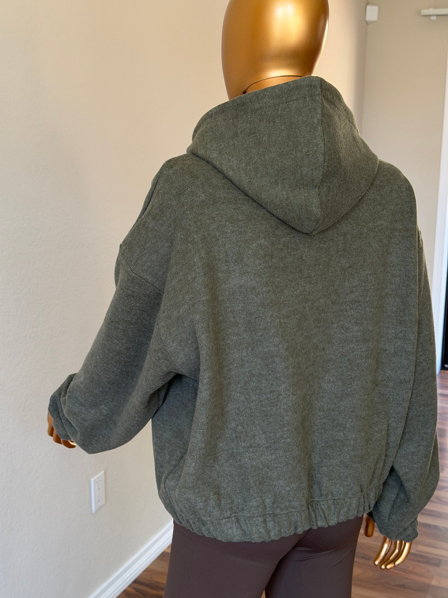 💚 Women's Hoodie - Elastic
Hem-Khaki (One Size)