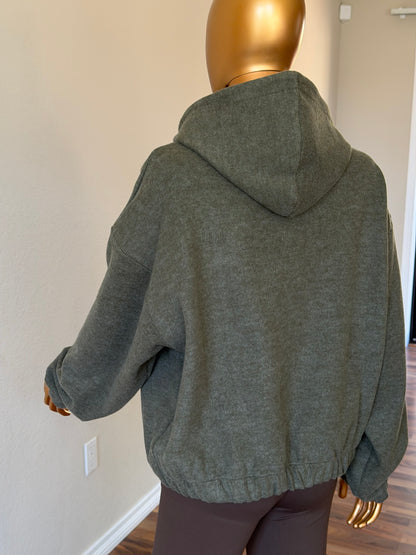 💚 Women's Hoodie - Elastic
Hem-Khaki (One Size)