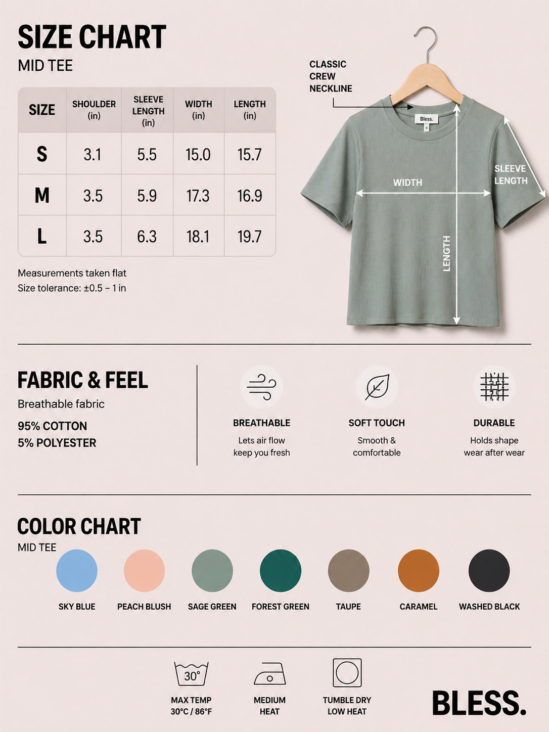 🌼Women's T-Shirt in Premium Stretch
Rib Knit
