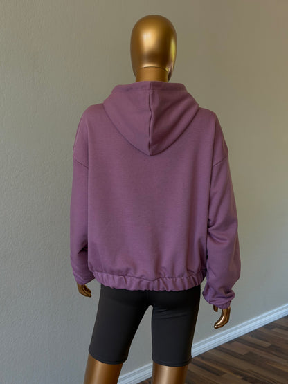 💜Women's Hoodie - Elastic Hem (One Size)