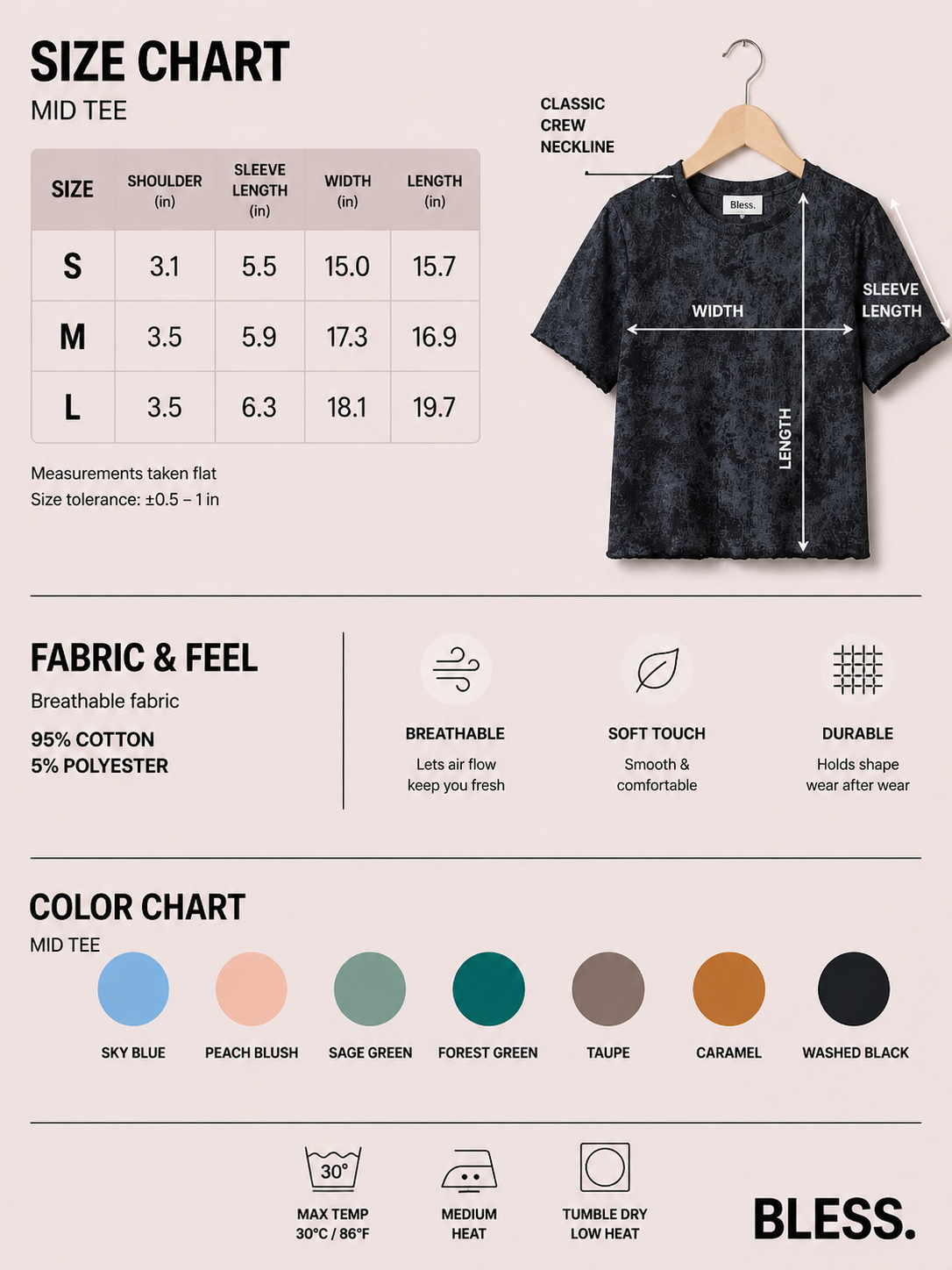 🌼Women's T-Shirt in Premium Stretch
Rib Knit