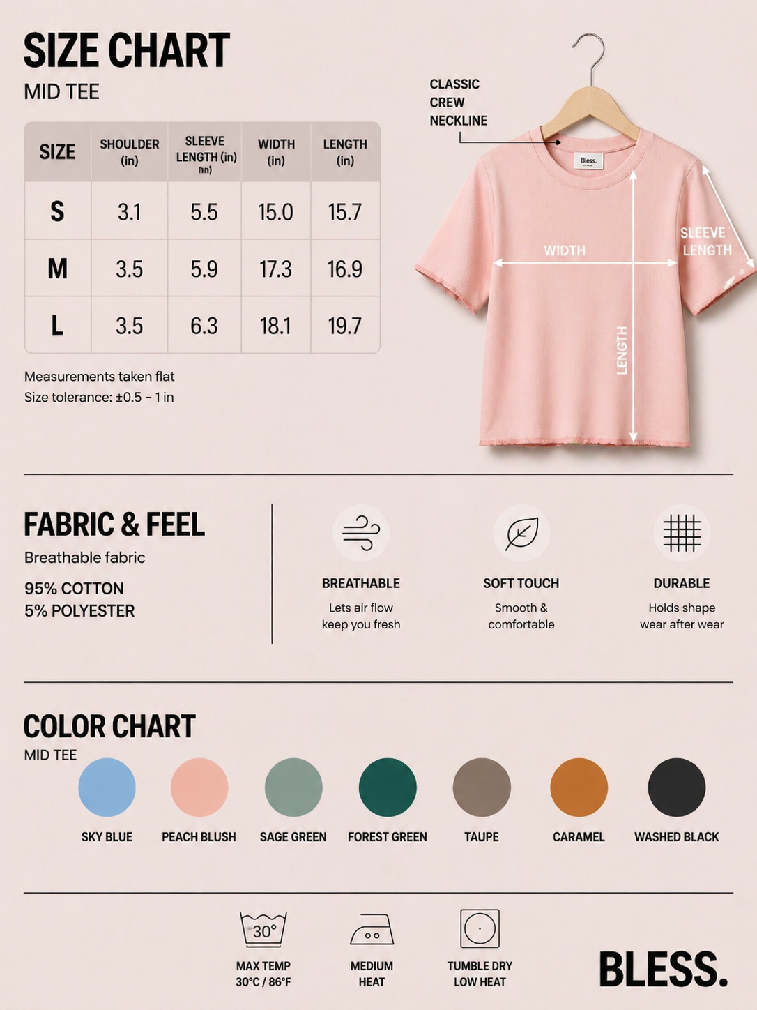 🌼Women's T-Shirt in Premium Stretch
Rib Knit
