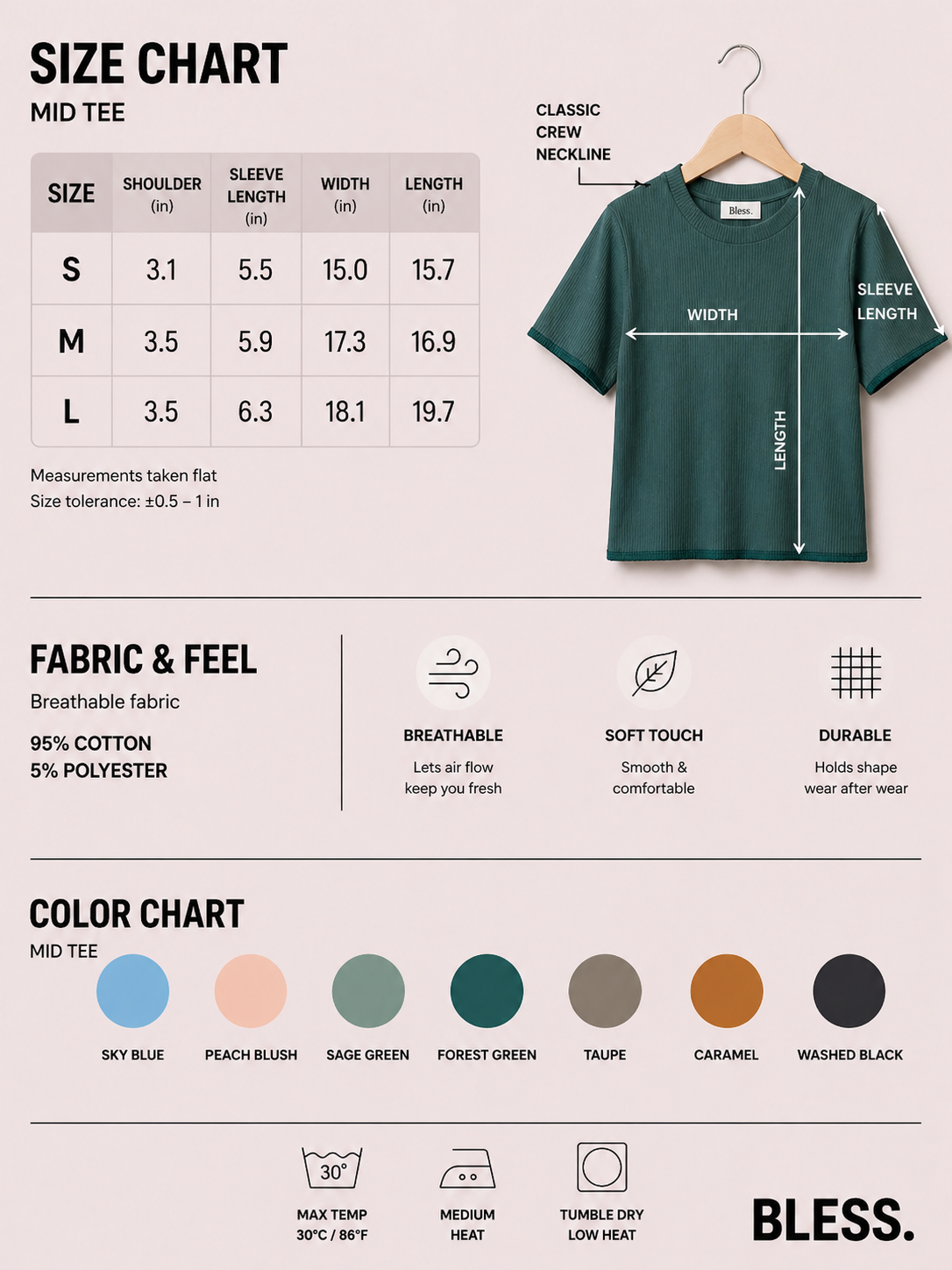 🌼Women's T-Shirt in Premium Stretch
Rib Knit