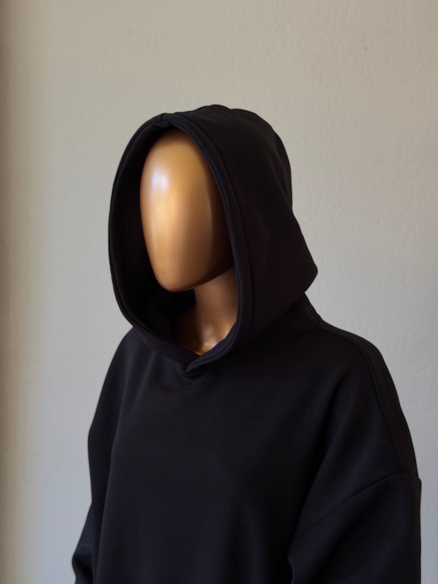 🖤 Oversized Hoodie (Lightweight, No Fleece) · Black