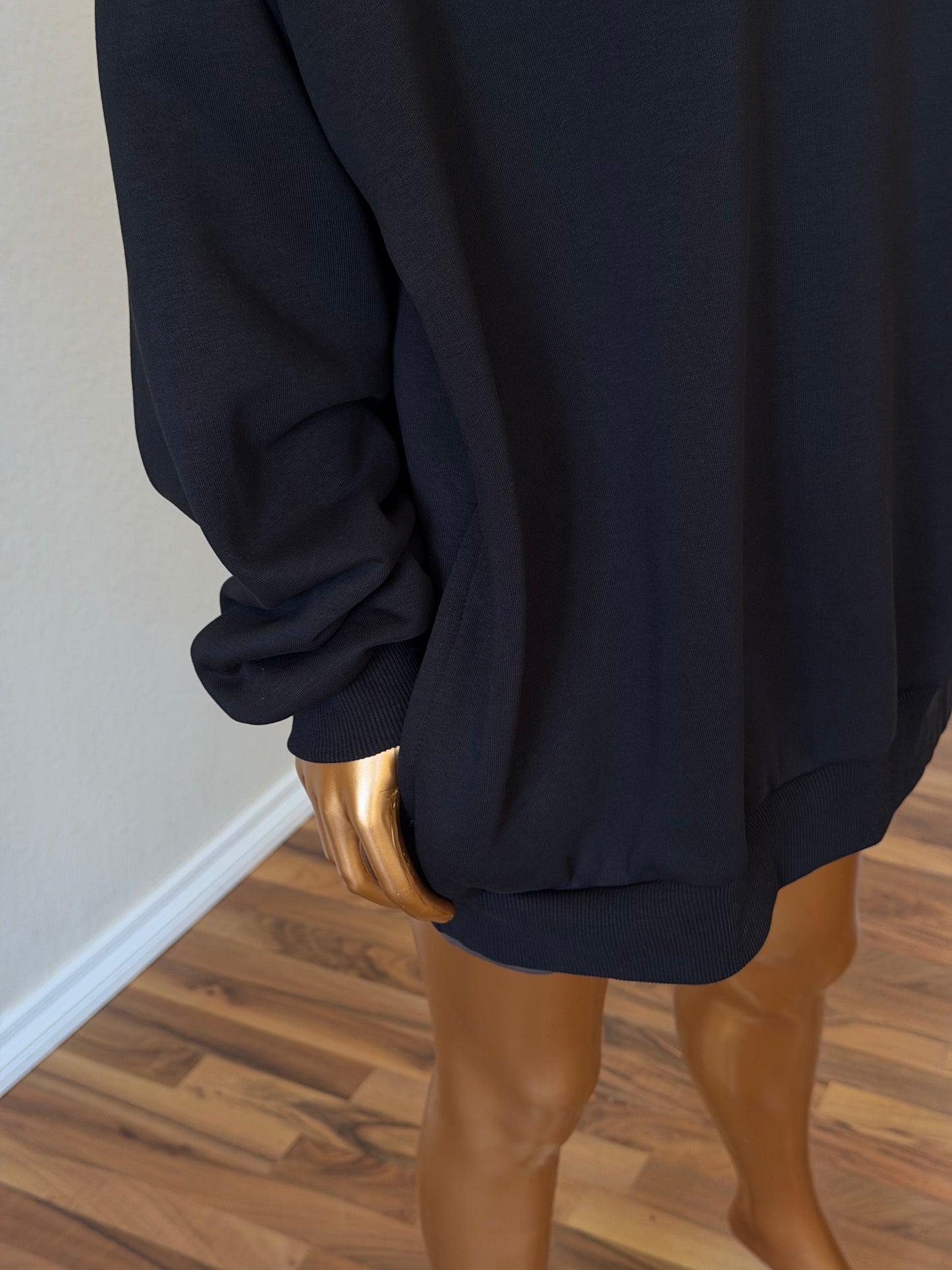 🖤 Oversized Hoodie (Lightweight, No Fleece) · Black