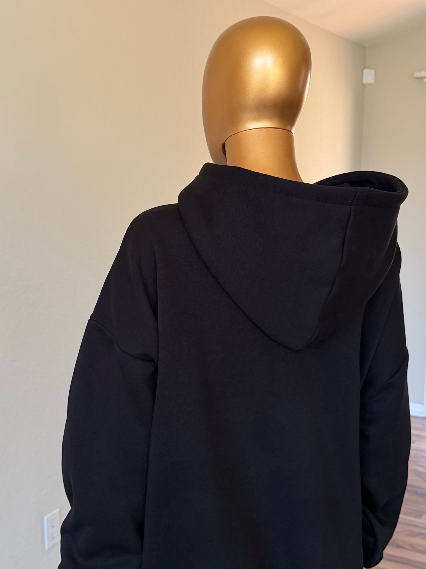 🖤 Oversized Hoodie (Lightweight, No Fleece) · Black