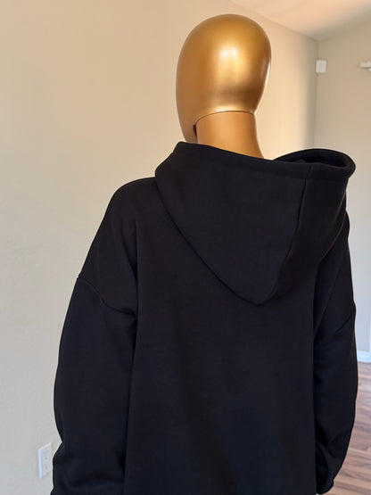 🖤 Oversized Hoodie (Lightweight, No Fleece) · Black