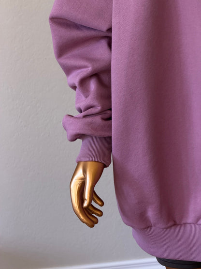 💜 Oversized Hoodie (Lightweight, No Fleece) · Lilac