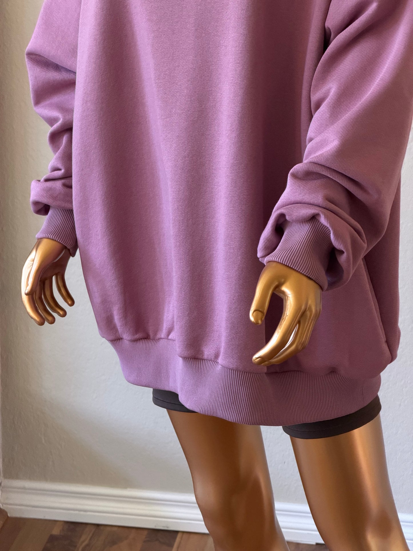 💜 Oversized Hoodie (Lightweight, No Fleece) · Lilac