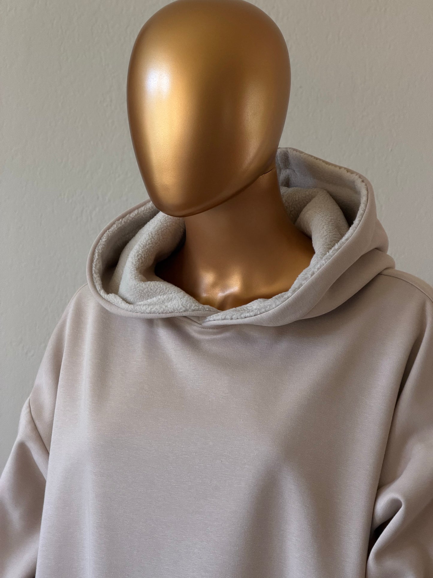 🤎 Oversized Hoodie (Fleece-Lined) · Beige