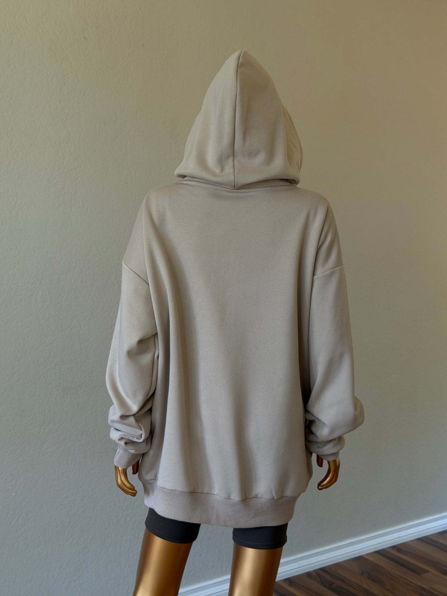 🤎 Oversized Hoodie (Fleece-Lined) · Beige