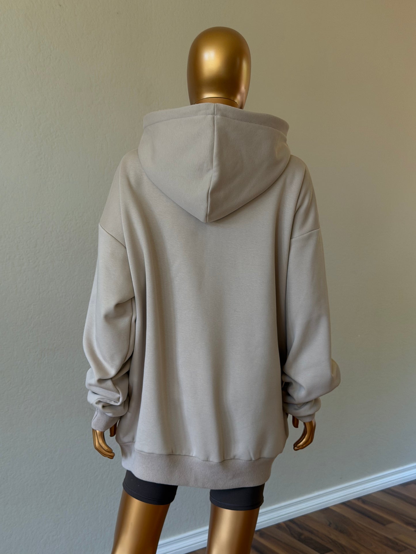 🤎 Oversized Hoodie (Fleece-Lined) · Beige