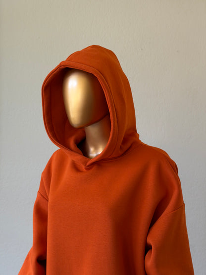 🧡 Oversized Hoodie (Fleece-Lined) · Orange