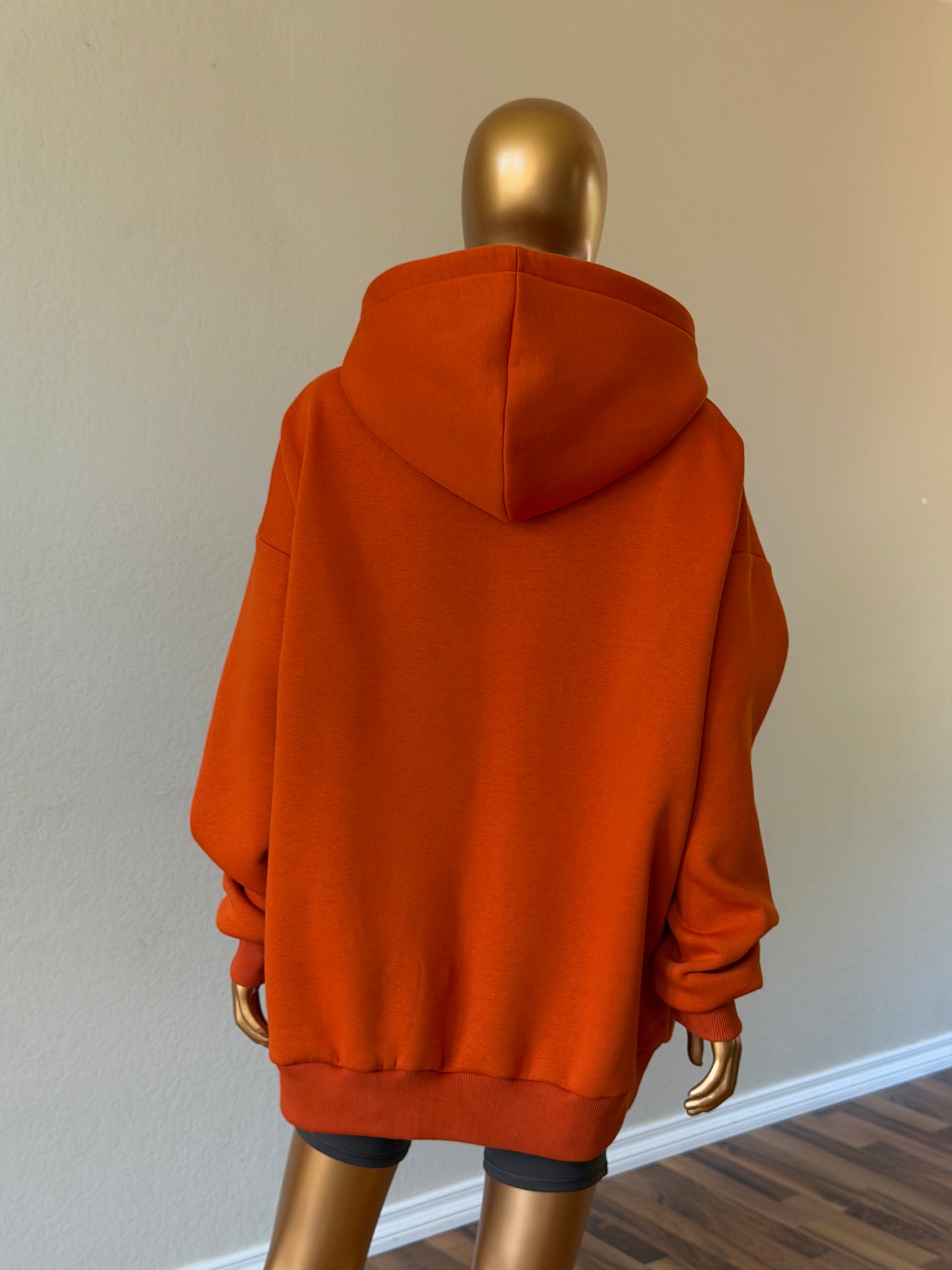 🧡 Oversized Hoodie (Fleece-Lined) · Orange